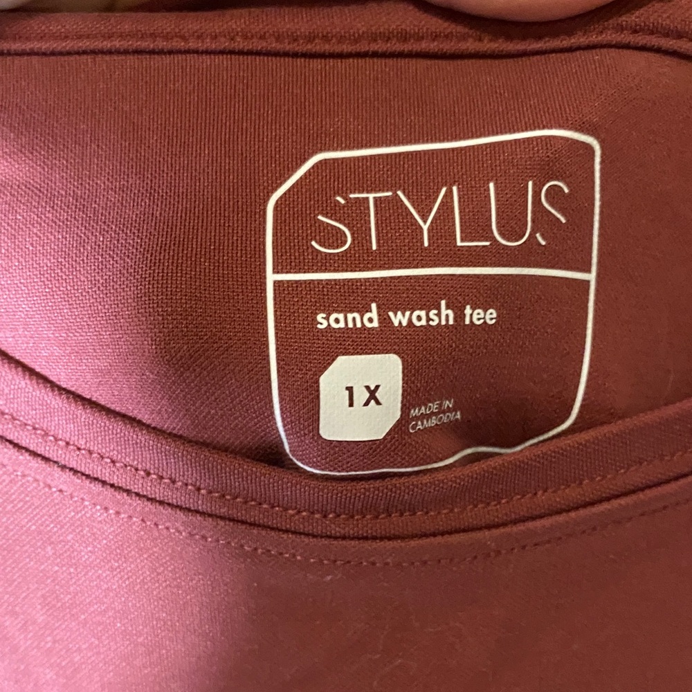 STYLUS Women's Short Sleeve Dusty Rose Tee - Picture 6 of 8